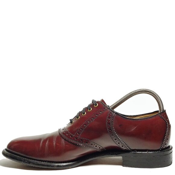 Austin Reed USA Made Glossy Spectator Brogue Sz 9N - Picture 4 of 12